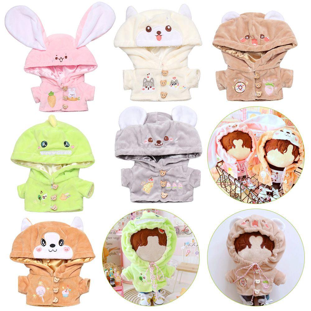 RAINBOW Áo Khoác Họa Tiết Hoạt Hình Khủng Long / Gấu Đáng Yêu Cho Búp Bê 20cm