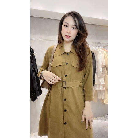 Váy xuông nắp túi kèm đai (có sz 90kg) | BigBuy360 - bigbuy360.vn