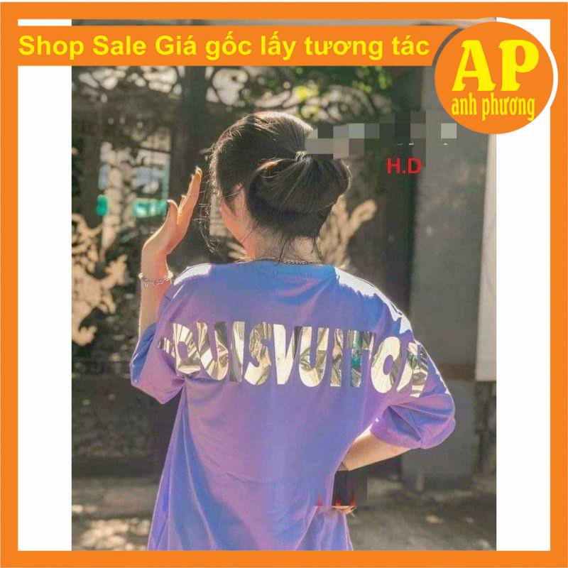 Áo phông tay lỡ Luôn vui tươi in lưng cotton loại 1 tráng gương Unisex nam nữ
