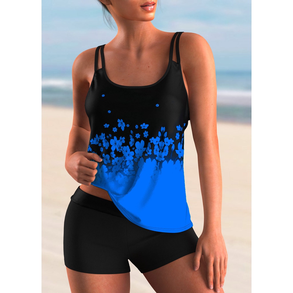 Bộ Đồ Bơi Bikini Hai Dây Size Lớn In Họa Tiết Nhiều Màu Sắc Dành Cho Nữ