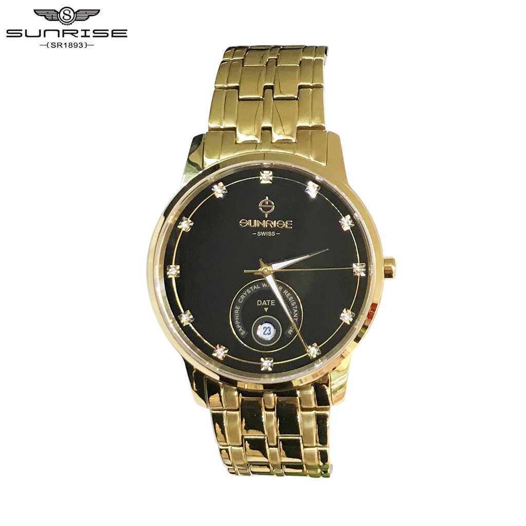 Đồng Hồ Nam Sunrise 1138SA GG [ Chính Hãng Full Box ] Kính Sapphire Chống Xước , Chống Nước
