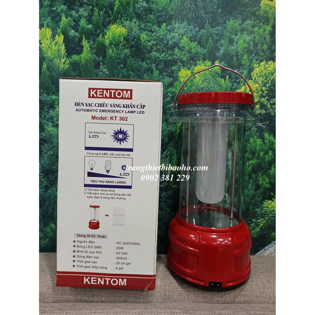 Đèn pin sạc chiếu sáng khẩn cấp xách tay Kentom KT 302
