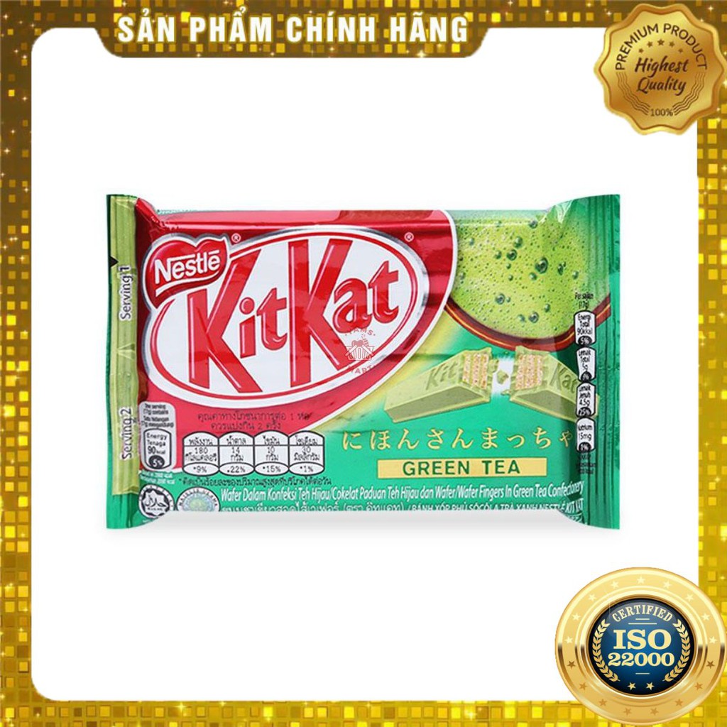 [ Yams Mart ] Bánh Socola Kit Kat Trà Xanh Thanh 35G