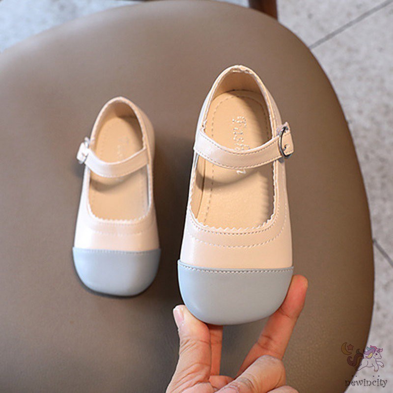 Giày Búp Bê Da Phong Cách Retro Hàn Quốc Cho Bé Gái