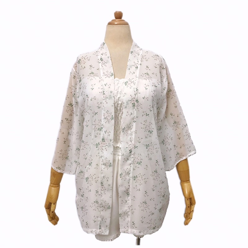 Áo kimono voan hoa xinh new