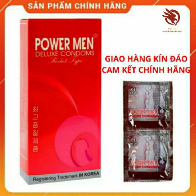 [ CHÍNH HÃNG ] - bao cao su POWERMEN Rocket - hộp 12 chiếc