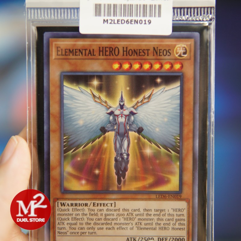 Lá bài Yugioh LED6-EN019 Elemental HERO Honest Neos - Super Rare - Đóng gói theo tiêu chuẩn M2SCCQ-Lite