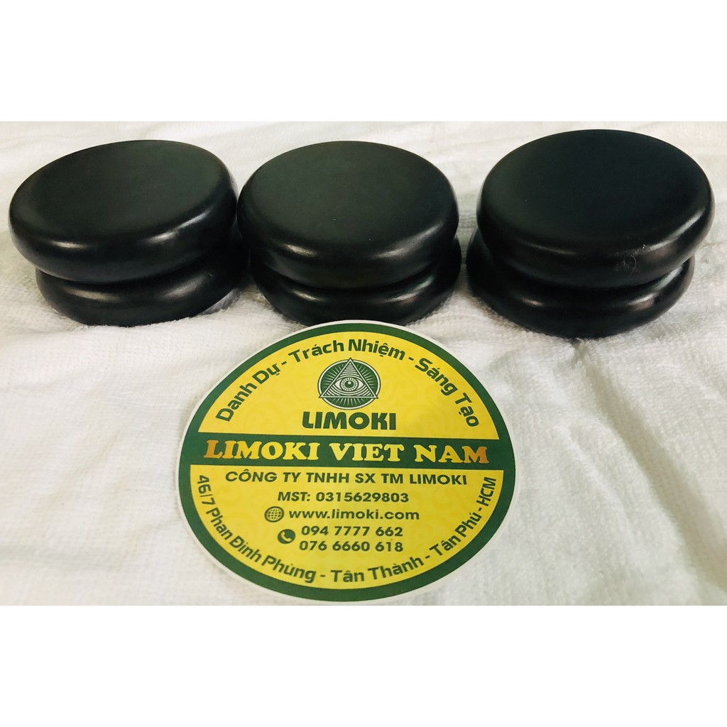 Bộ 6 Viên Đá Bazan Nóng Massage Tròn Trung 8x8x1.8cm