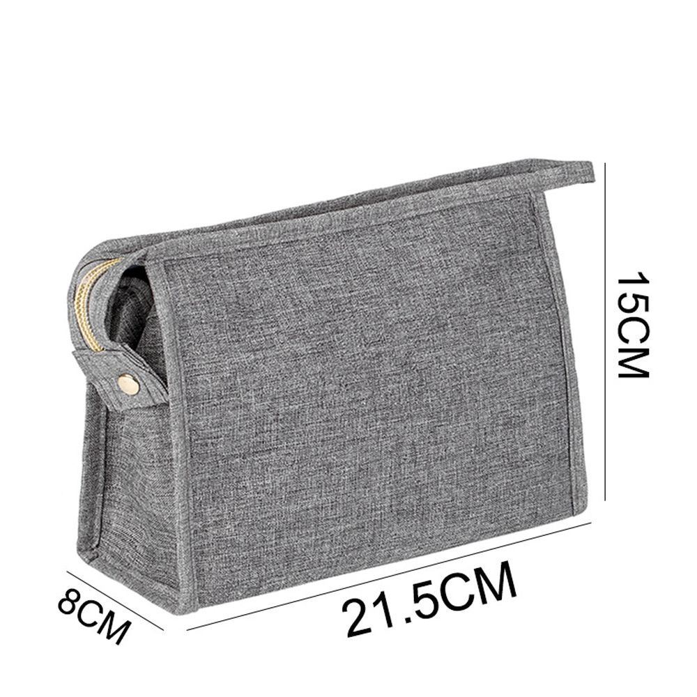 Túi đựng mỹ phẩm chất liệu vải flannel chống thấm nước sức chứa lớn tiện dụng mang theo du lịch