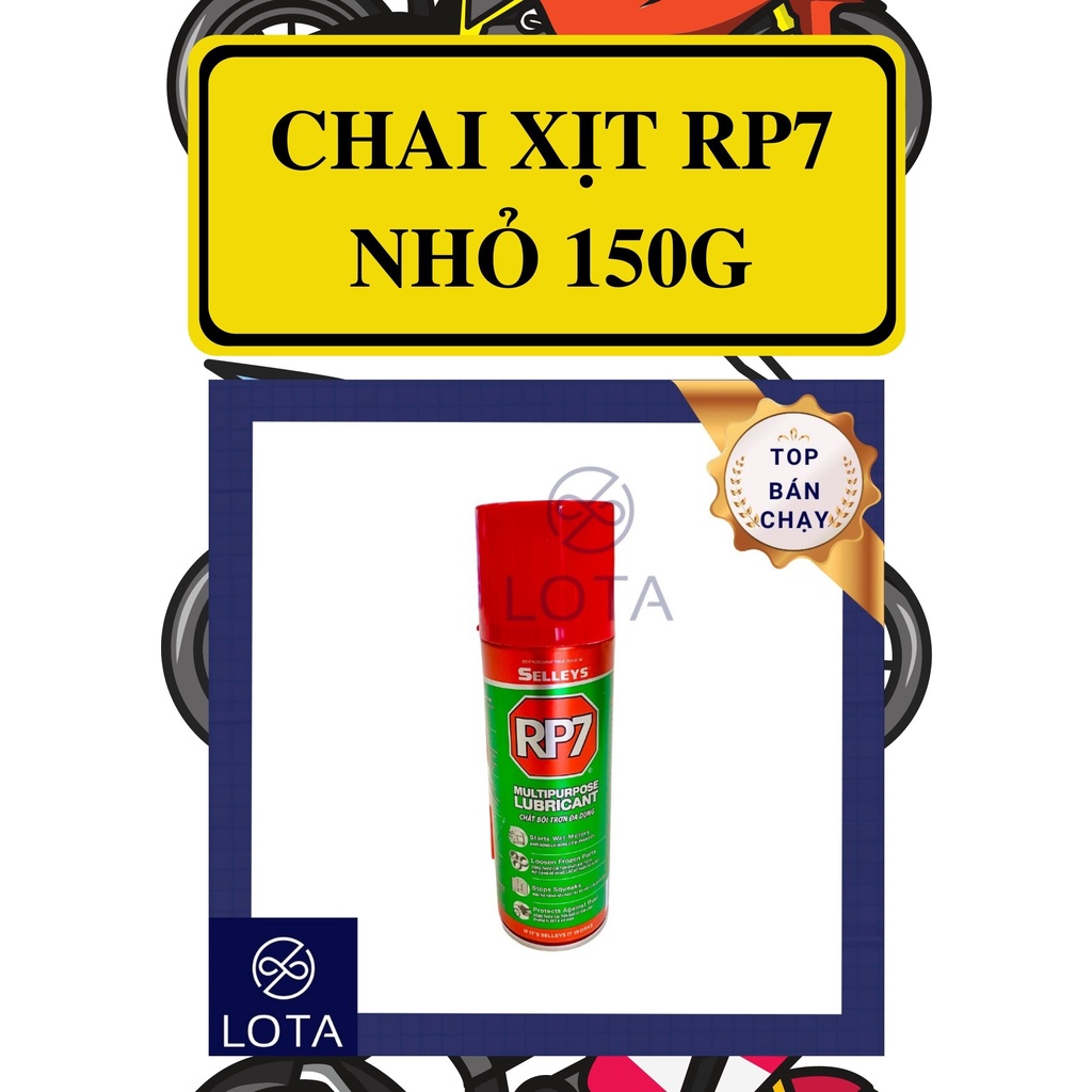 CHAI XỊT SELLEYS RP7 CHỐNG RỈ SÉT 150G, bình dầu chống gỉ, vệ sinh kim loại, làm sạch vết ố, dung dịch rửa sắt thép inox
