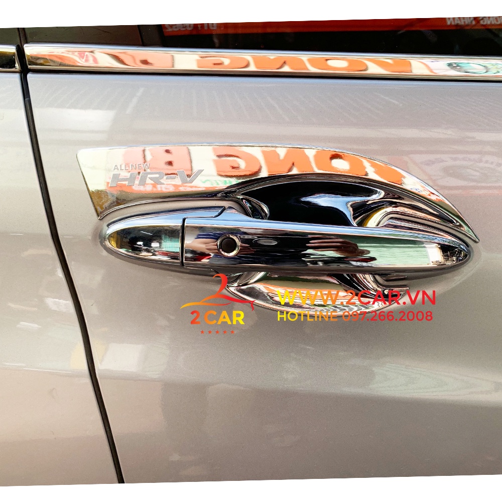 Bộ ốp tay, hõm xe Honda HRV 2018 - 2021, mạ crom cao cấp