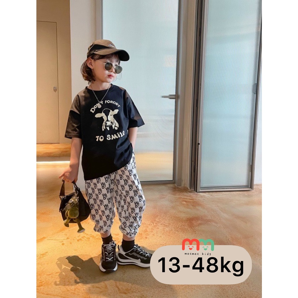 Set thể thao bé gái size đại cá tính thun cotton cao cấp mềm mịn mát, thấm hút tốt