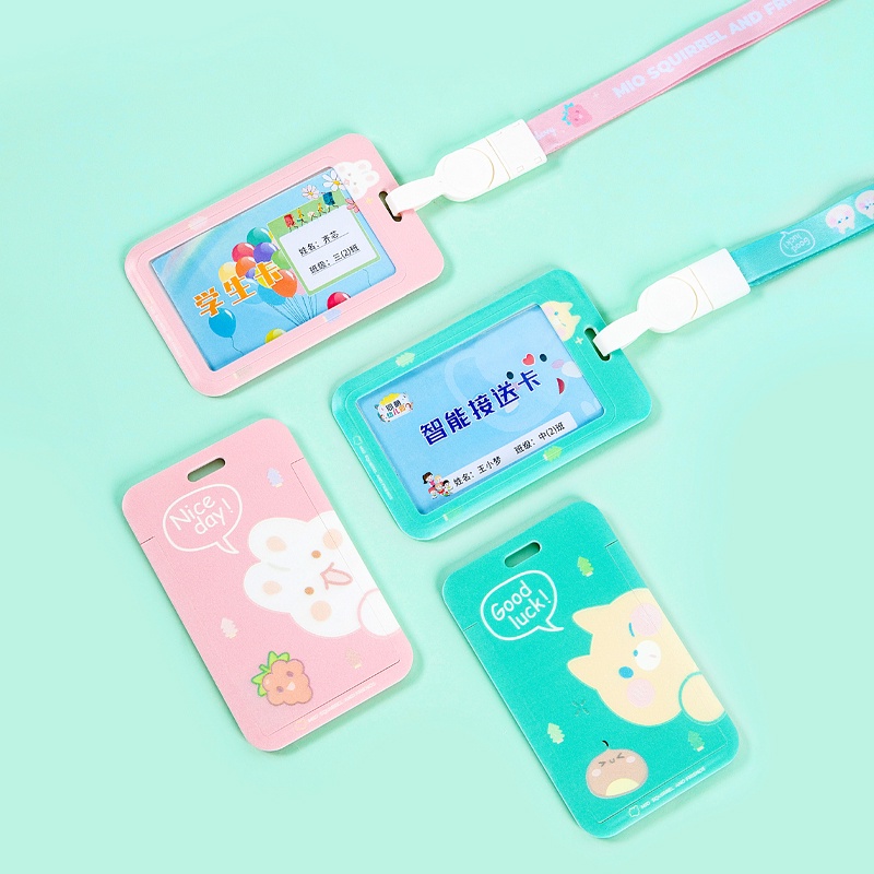 Bộ mặt thẻ dọc + dây cute  GuangBo 11x3.8x0.3 cm - 1 chiếc  - 2 màu Mio Squirrel đáng yêu H05900