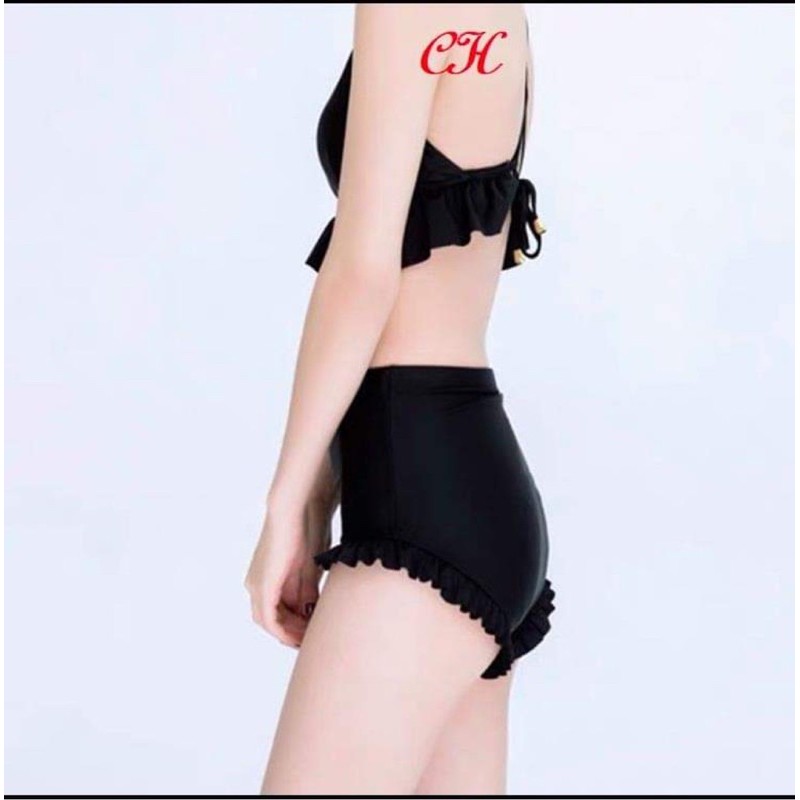 [Mã WASTHIT giảm 15% tối đa 30K đơn 99K] Sét bikini rua bèo áo dây có độn ngực COH588