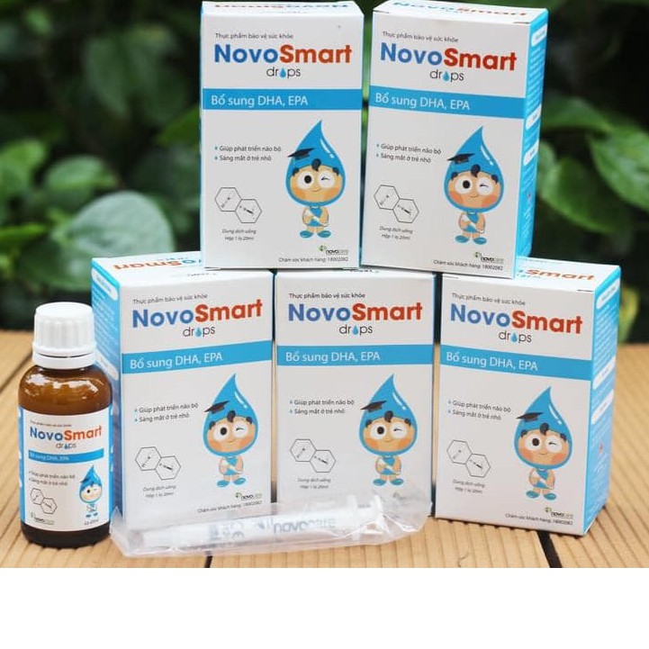 Novosmart Drops – Bổ sung DHA, EPA hàm lượng cao giúp trẻ tăng chỉ số IQ, sáng mắt, phát triển não bộ toàn diện (20ml)