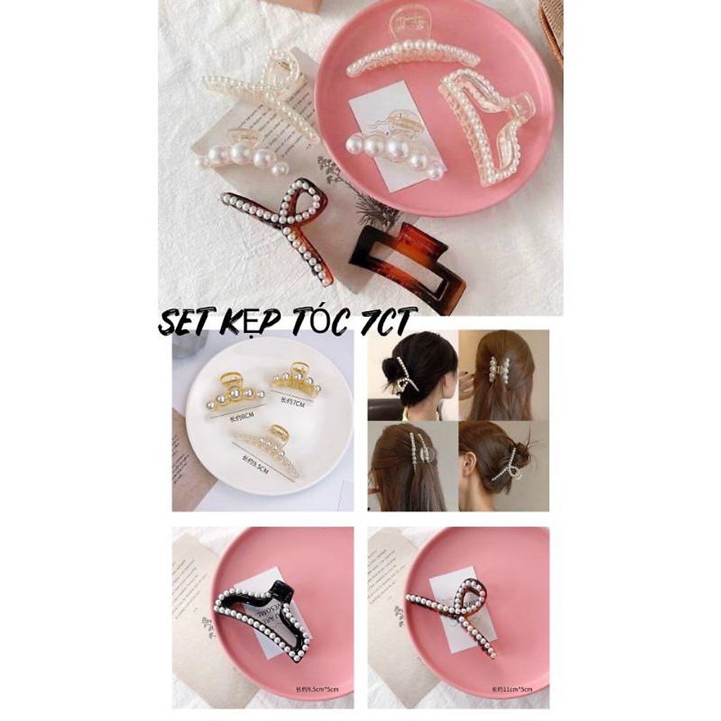 Set 7 Kẹp Tóc Phong Cách Hàn Quốc Cho Nữ