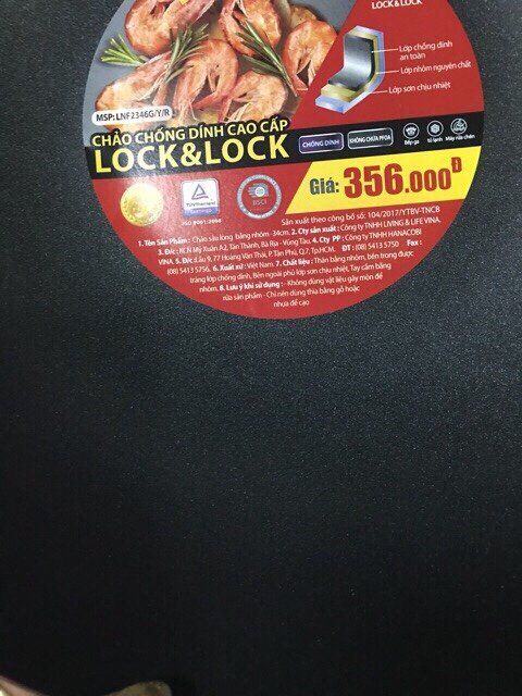 Chảo Xào Lock&lock 34cm