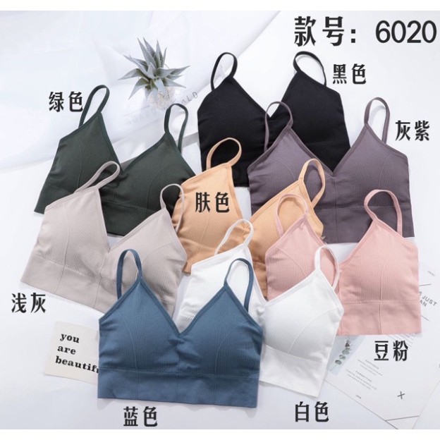 ÁO BRA TẬP THỂ THAO TẬP GYM. Kiểu Áo Croptop Free size từ 40-55kg co giãn theo body