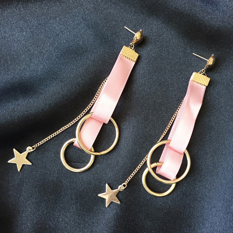 Bông tai tua rua khuyên tai tiểu thư trang sức phụ kiện nữ phong cách Hàn Quốc dễ thương thiết kế mới lạ sáng tạo