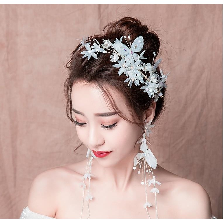Set Hoa Cài Tóc Kèm Hoa Tai 180 Số 6
