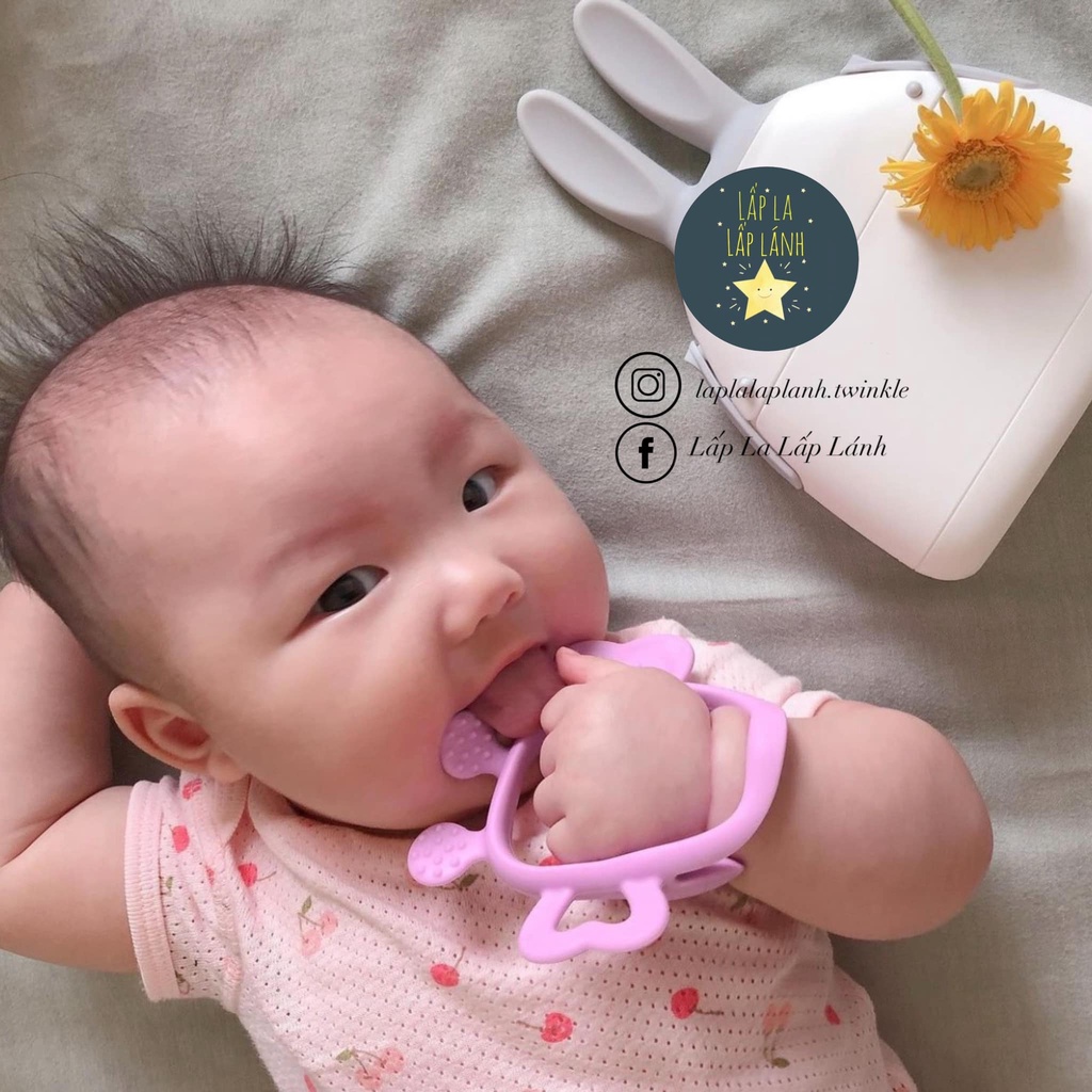 Gặm nướu silicone Jemjem con ong kèm hộp đựng
