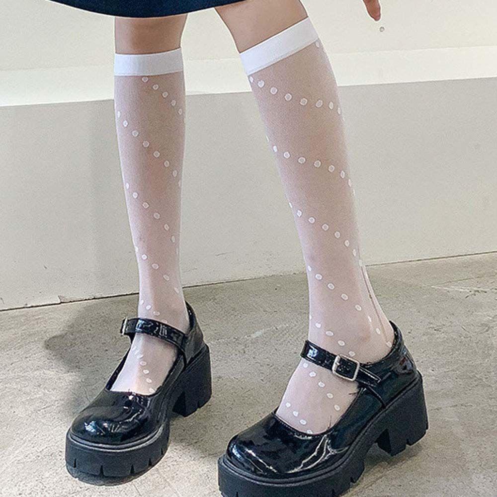 IVORY Vớ Dài Co Giãn Phong Cách Lolita Ngọt Ngào Cho Nữ