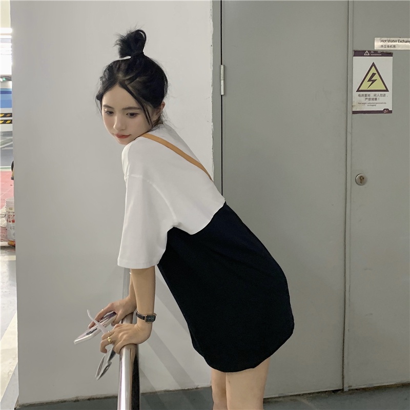 Đầm Tay Ngắn Cổ Tròn Thời Trang Sành Điệu Cho Nữ