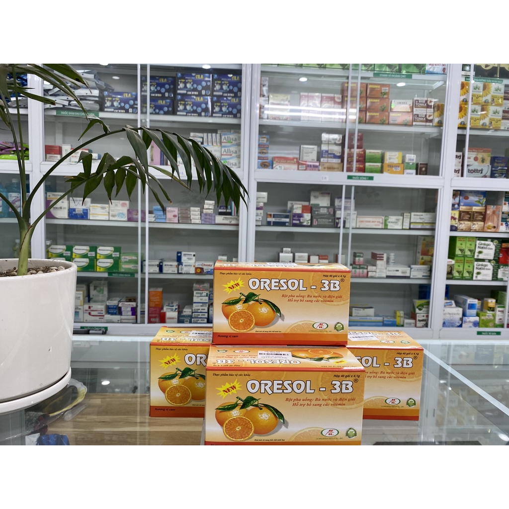 Oresol - 3B Bù nước và điện giải - hỗ trợ bổ sung các vitamin - hộp 40 gói
