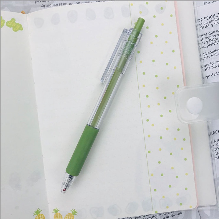 Set 5 bút bi ngòi 0.5mm trong suốt pastel siêu đẹp BAG U BTP039