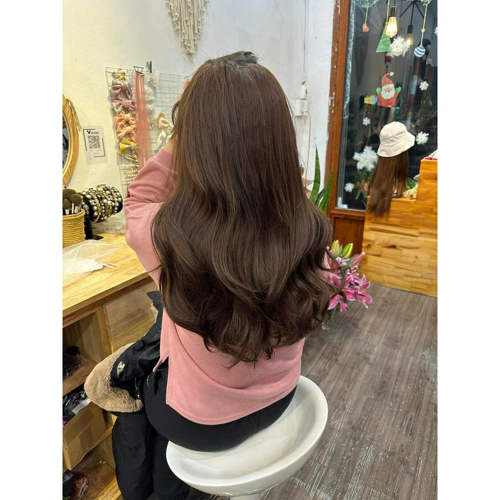 Ku93 Tóc giả kẹp u xoăn siêu đẹp lơi 55cm