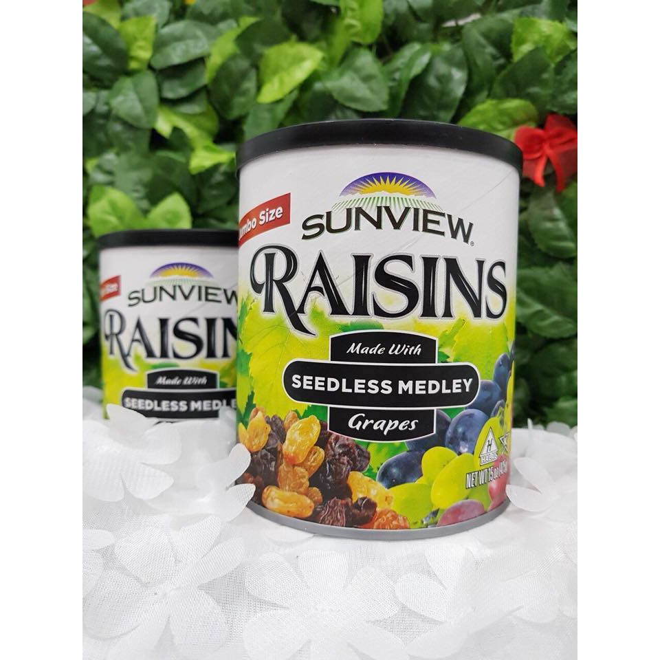 Hộp nho khô mỹ không hạt Sunview Raisins Mỹ 425g | BigBuy360 - bigbuy360.vn