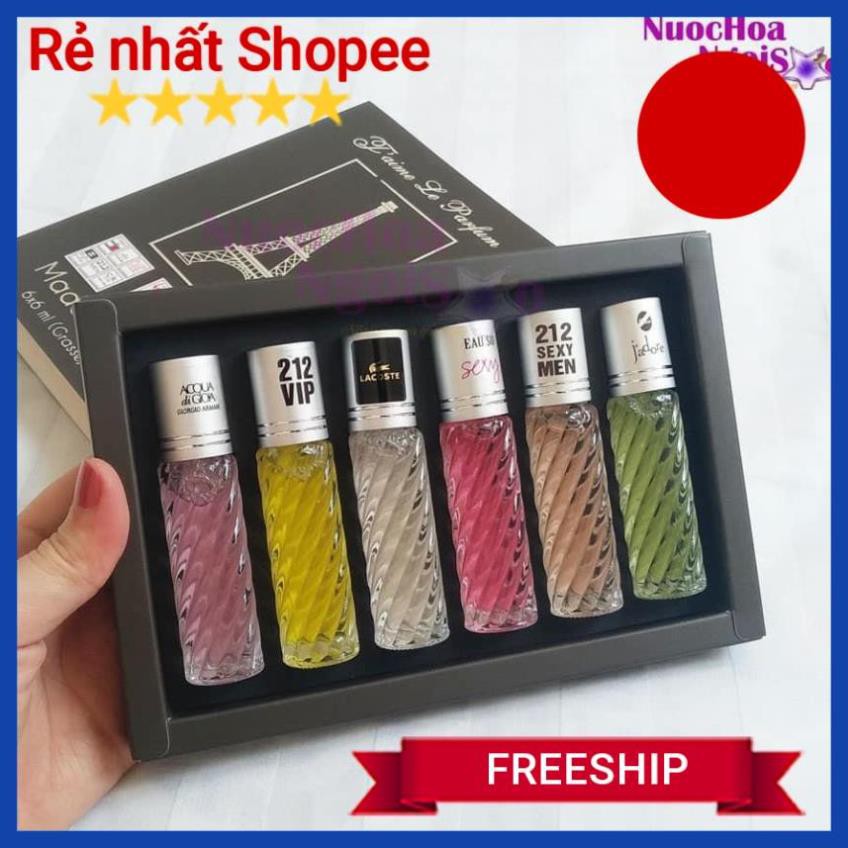 [FREESHIP] Set nước hoa lăn 6 chai đủ mùi