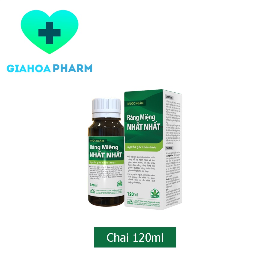 Nước ngậm răng miệng Nhất Nhất chai 120ml