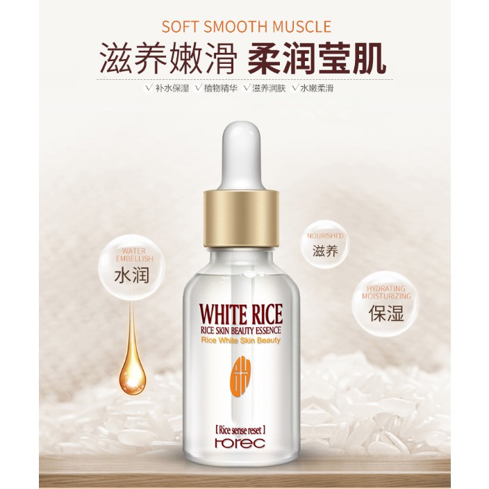 Serum dầu gạo Rorec White Rice - Làm sáng và tái tạo da