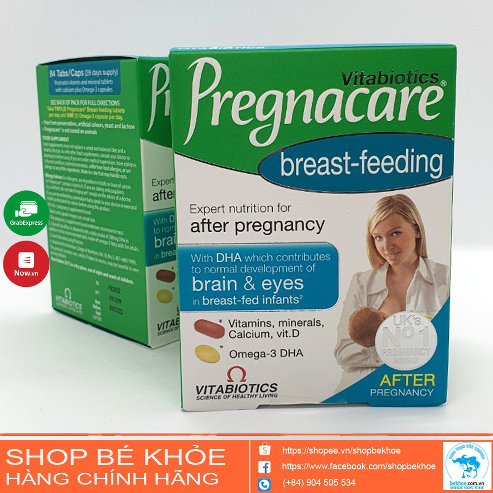 [CHÍNH HÃNG]Vitamin tổng hợp Pregnacare Breast feeding cho mẹ sau sinh ,Pregnacare bú Anh_ 84v(ÚC)