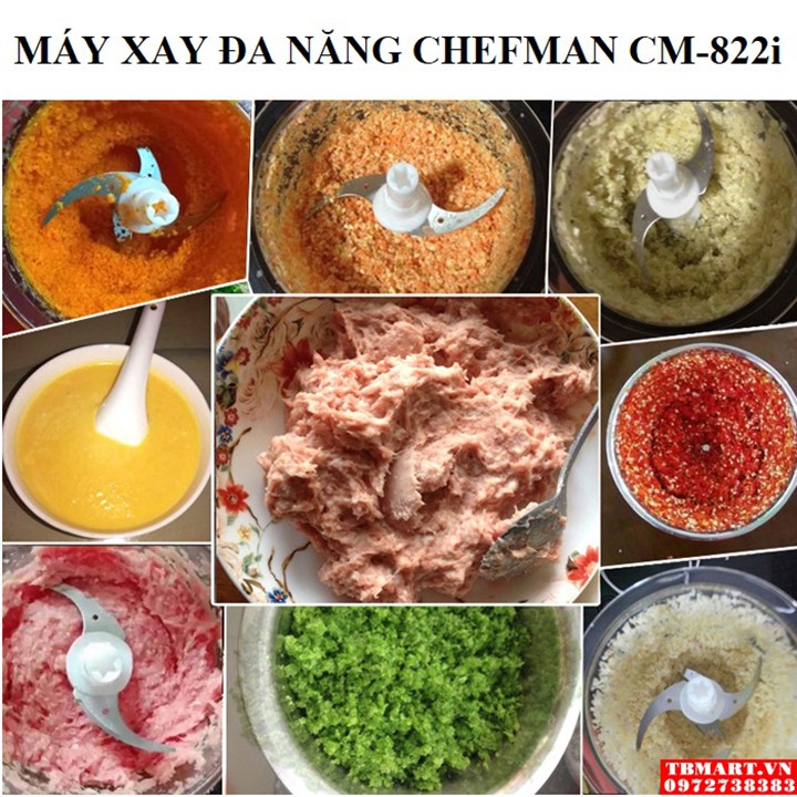 Máy Xay Thịt Đa Năng Chefman CM-822i