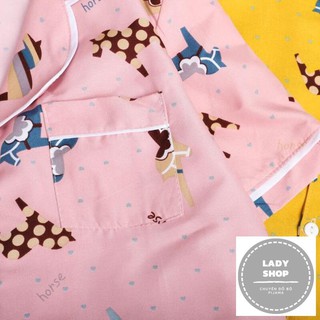 [Siêu Hot] Bộ đồ Pijama 💖 Bộ Ngủ - Đồ Mặc Nhà Kate Thái (Hình Ngựa HT273) [HÀNG ĐẸP CHUẨN]