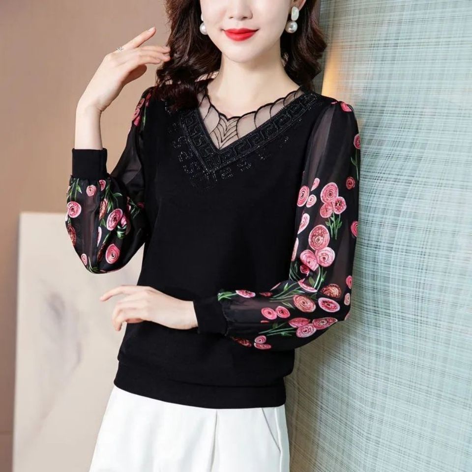 Áo Sơ Mi Tay Dài Thời Trang Dành Cho Phụ Nữ Trung Niên