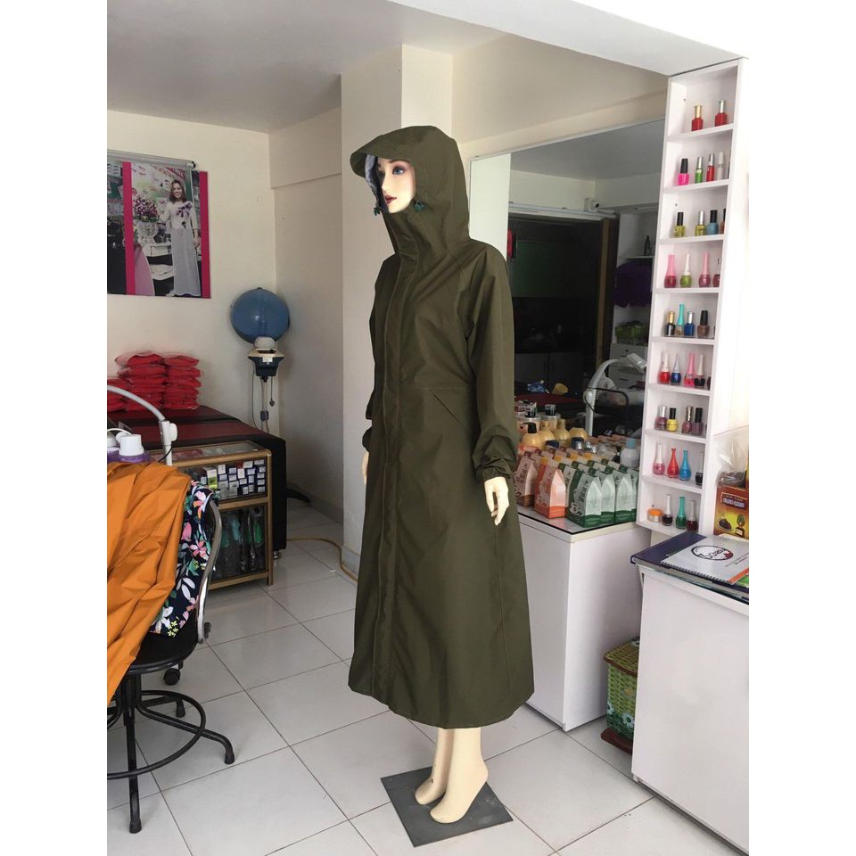 [SIÊU SALE]Áo mưa măng tô nữ chống nước giữ ấm khi mưa to kéo dài nhiều mẫu đẹp size L XL tiện lợi đi xe máy