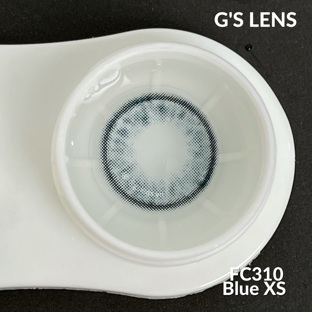 Kính Áp Tròng Xanh Tự Nhiên Không Giãn Size Xs 14mm Có 0-6 Độ Cận FC310 Blue Lens Xanh Dương - G'S LENS