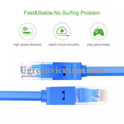 Cáp mạng bấm sẵn  2 đầu Cat6 dài 1m 2m cao cấp Ugreen 11201 11202 - Hàng chính hãng