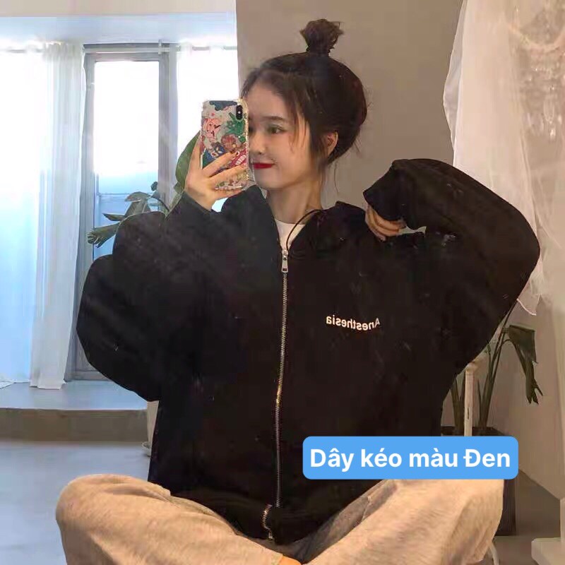 Áo khoác Hoodie AN BIỂN NHẠT ANESTHESIA Ulzzang U unisex nam nữ form rộng