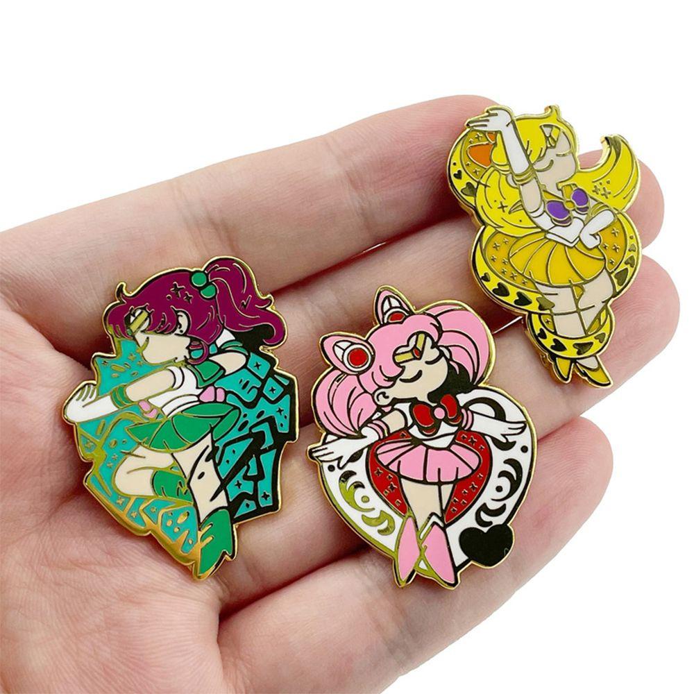 Huy Hiệu Cài Áo Hình Mặt Trăng Hoạt Hình VANES1 Phong Cách Nhật Bản Dễ Thương