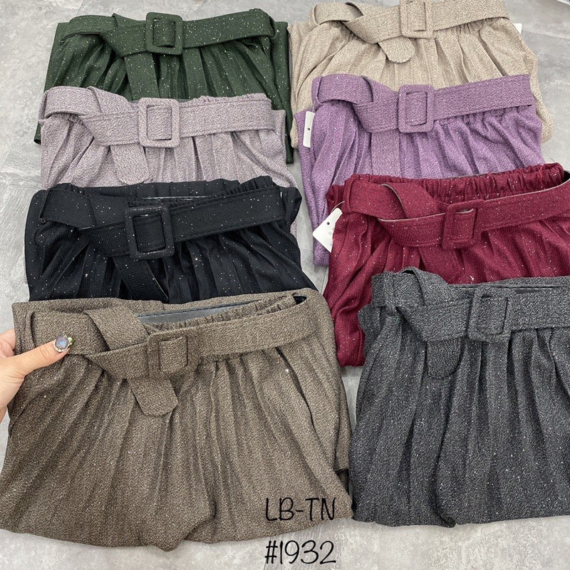 CHÂN VÁY XẾP LY NHŨ KÈM ĐAI MS14300 | BigBuy360 - bigbuy360.vn