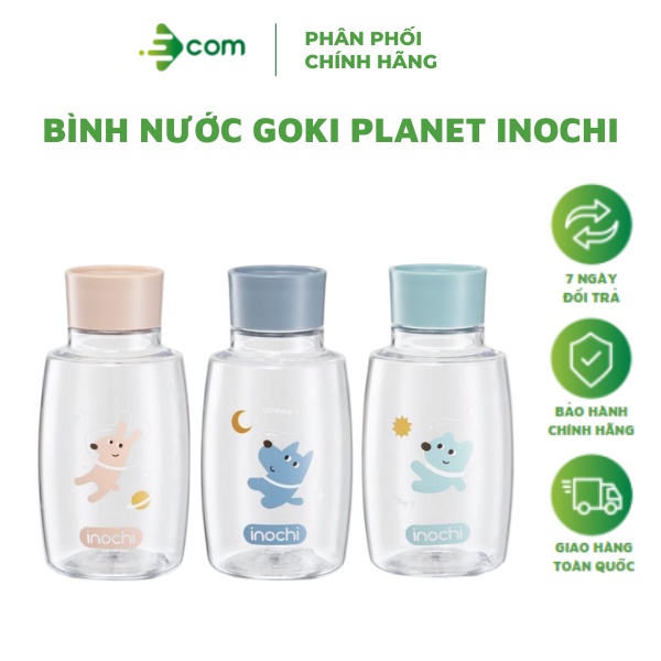 Bình nước cao cấp GOKI PLANET 350ml - Chất liệu an toàn sức khoẻ, Thiết kế gọn gàng, Chất lượng Nhật Bản