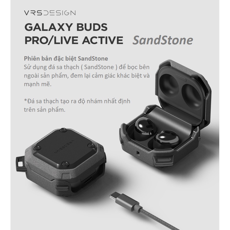 Case ốp cho tai nghe Samsung Buds Pro / Buds Live - Active Case - Hãng VRS