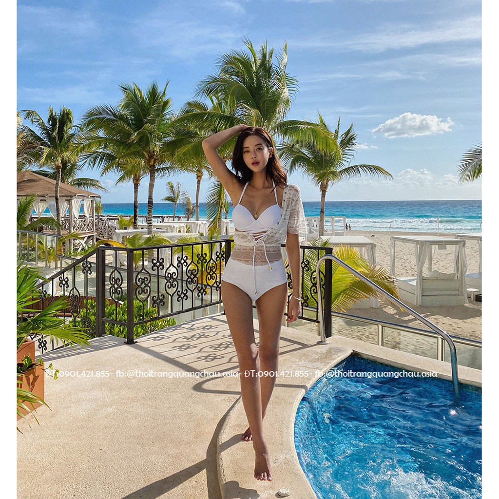 (Hàng Nhập) Hot trend Bikini phiên bản Hàn quốc #Y-182 [Trắng]