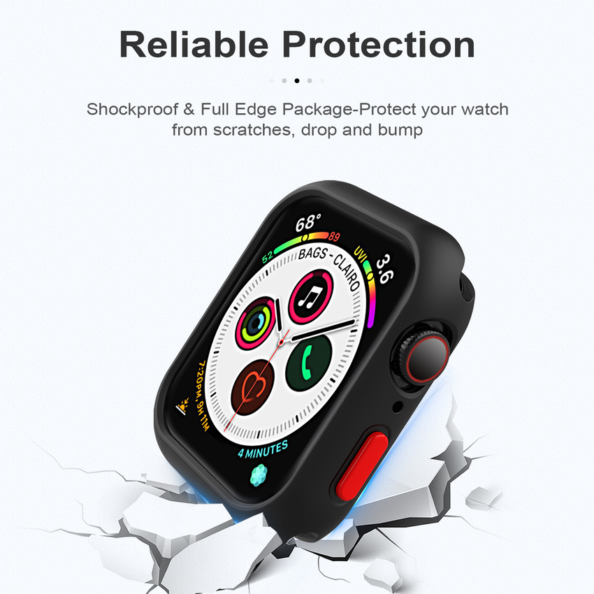 Khung Silicone Nhiều Màu Bảo Vệ Mặt Đồng Hồ Apple Watch Series 6 SE 5 / 4 44mm Iwatch 5 4