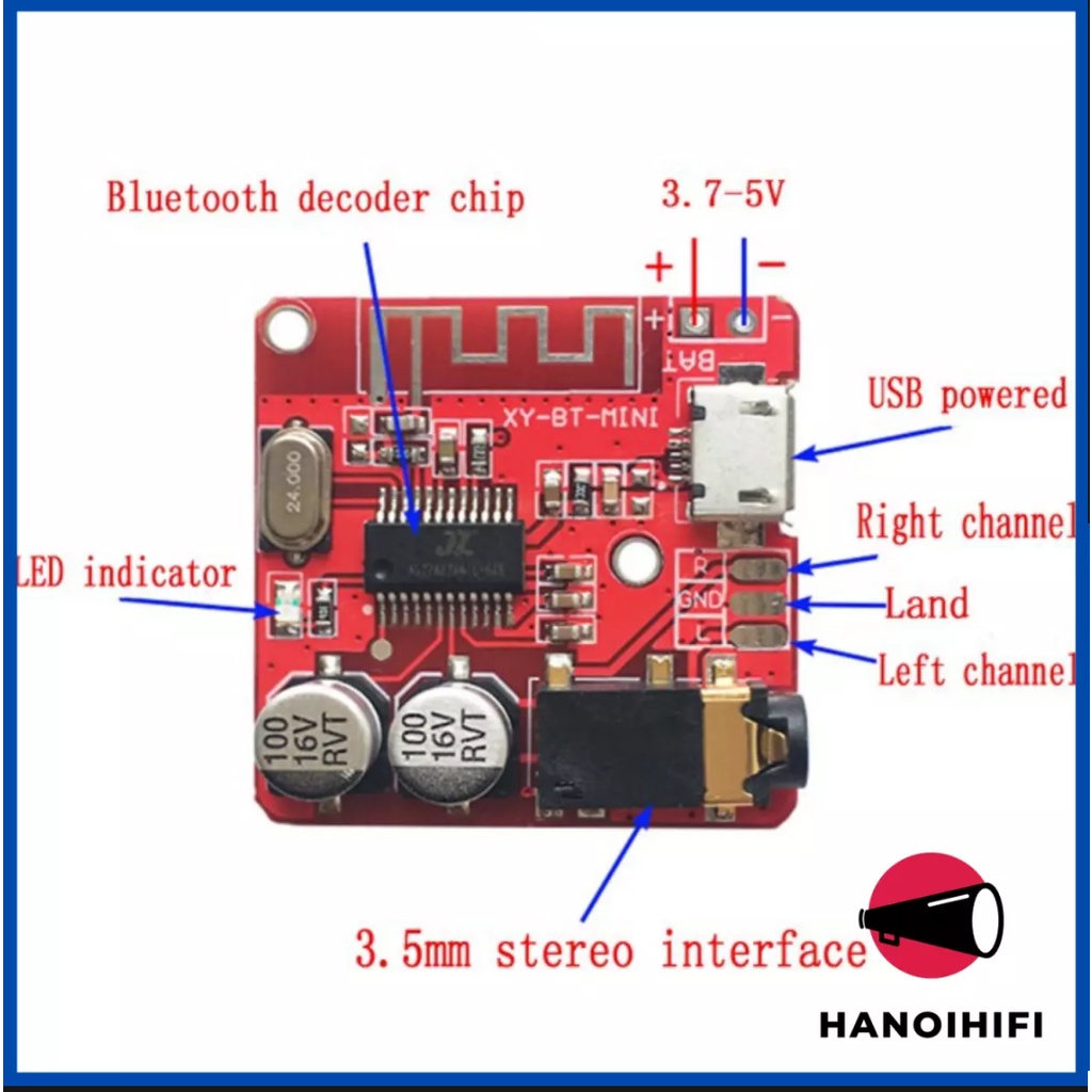 Mạch bluetooth 5.0 nguồn 5v micro USB XY-BT-MINI