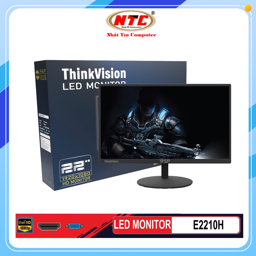 Màn hình máy tính LED 22&quot; VSP E2210H - kết nối VGA / HDMI (Đen) - Nhất Tín Computer